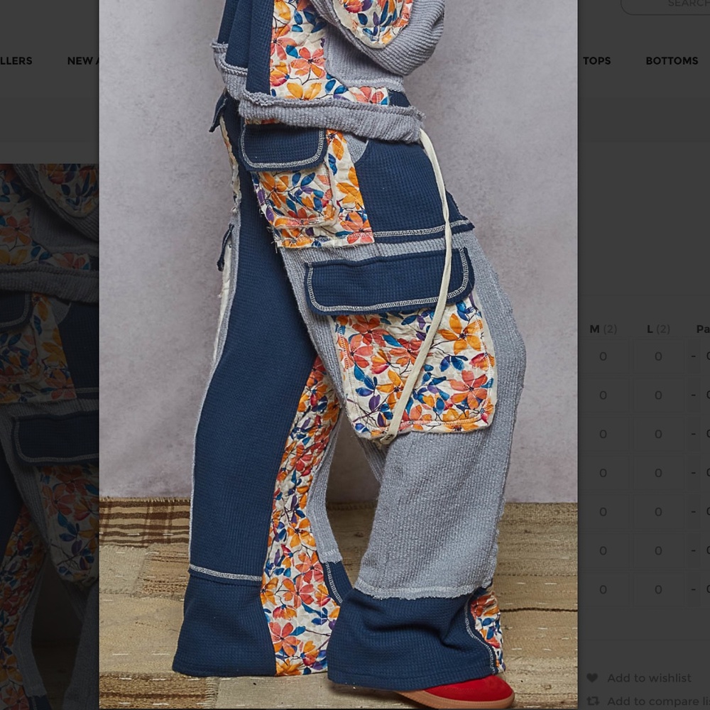 🎉 POL “ Irene 4 “ POL Relaxed Fit Quilted Pants 68 - Picture 2 of 7